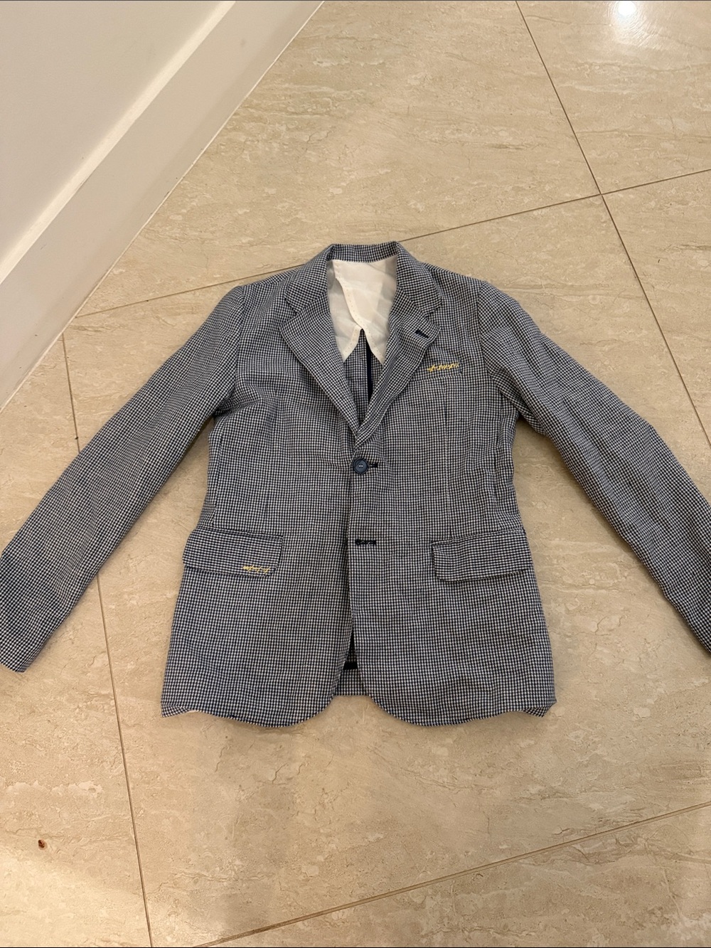 Boy’s Blue Check Blazer